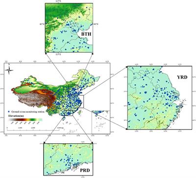 Spatial downscaling of surface ozone concentration calculation from remotely sensed data based on mutual information
